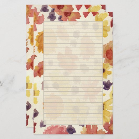 感謝祭文秋の花紅葉 便箋 (正面/裏面)