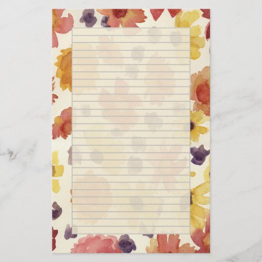 感謝祭文秋の花紅葉 便箋 (正面)