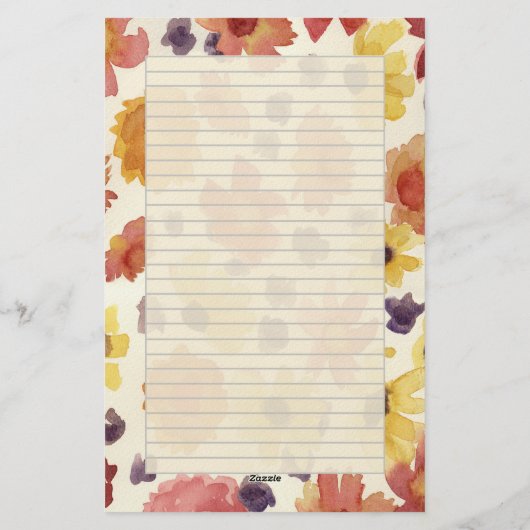 感謝祭文秋の花紅葉 便箋 (裏面)