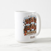 感謝祭料理クルーターキー コーヒーマグカップ (正面右)