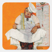 感謝祭日の青 スクエアシール (正面)