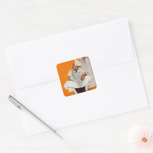 感謝祭日の青 スクエアシール (封筒)