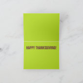 感謝祭日トルコからの挨拶 シーズンカード (内部)