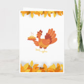 感謝祭日挨拶状 カード (裏面)