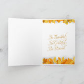 感謝祭日挨拶状 カード (内部)