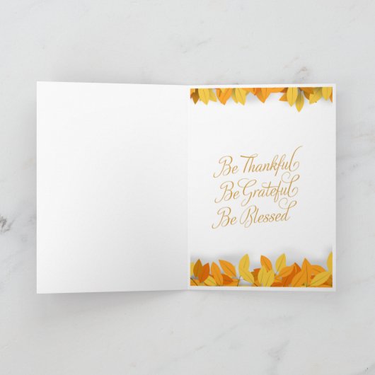 感謝祭日挨拶状 カード (内部)