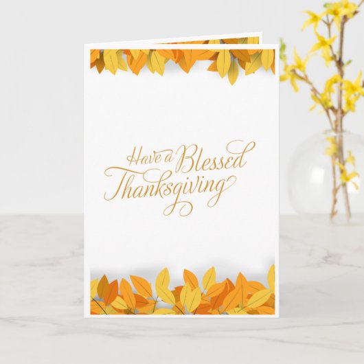 感謝祭日挨拶状 カード (黄色い花)