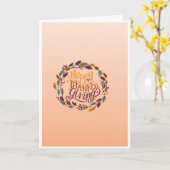 感謝祭日挨拶状 カード (黄色い花)