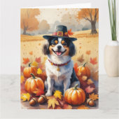 感謝祭日本のの紅葉で顎 カード (正面)