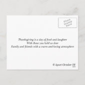感謝祭日 シーズンポストカード (裏面)