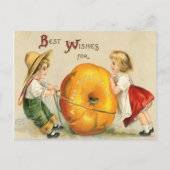 感謝祭最高ののアンティークを願う ポストカード (正面)