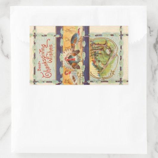 感謝祭最高のの願いヴィンテージシール 長方形シール (バッグ)