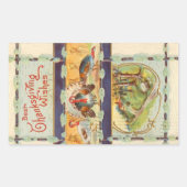 感謝祭最高のの願いヴィンテージシール 長方形シール (正面)