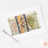 感謝祭最高のの願いヴィンテージシール 長方形シール (封筒)