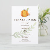感謝祭来だ！ディナーパンプキンクラフト 招待状 (スタンド正面)