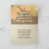 感謝祭来で彼の存在に,詩篇95 カード (内部)
