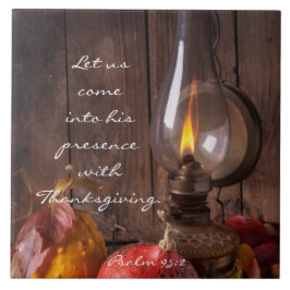 感謝祭来で彼の存在に，詩篇95 タイル