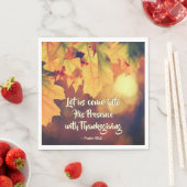 感謝祭来詩篇95で彼の前に スタンダードランチョンナプキン (インサイチュ)