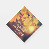 感謝祭来詩篇95で彼の前に スタンダードランチョンナプキン (角)