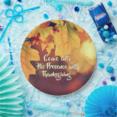 感謝祭来詩篇95で彼の前に ペーパープレート (パーティー)