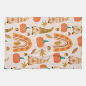 感謝祭格言とカボチャ離れと キッチンタオル (横)