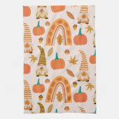 感謝祭格言とカボチャ離れと キッチンタオル (縦)