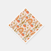 感謝祭格言とカボチャ離れと スタンダードカクテルナプキン (角)