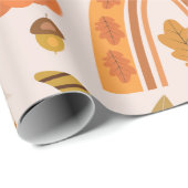 感謝祭格言とレインボーと紅葉 ラッピングペーパー (ロールコーナー)