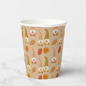 感謝祭格言と紅葉パターン 紙コップ (右)