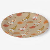 感謝祭格言と紅葉 ペーパープレート (アングル)