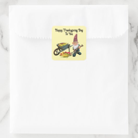 感謝祭格言スクエア スクエアシール (バッグ)