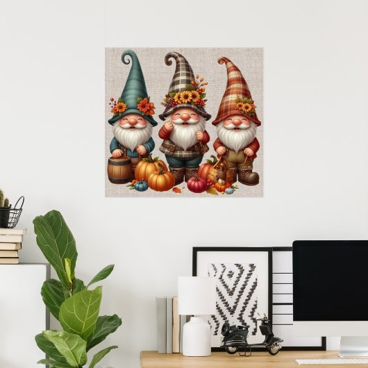 感謝祭格言トリオアートポスター ポスター (ホームオフィス)