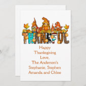 感謝祭格言感謝祭デイフラットホリデーカード シーズンカード (正面/裏面)