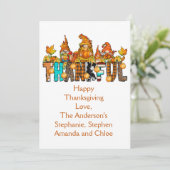 感謝祭格言感謝祭デイフラットホリデーカード シーズンカード (スタンド正面)