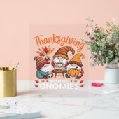 感謝祭格言秋レオパードターキーエッセンシャルト アクリルサイン (ウェディング)