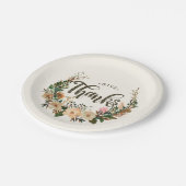 感謝祭水カラー秋フローラボホリース ペーパープレート (アングル)