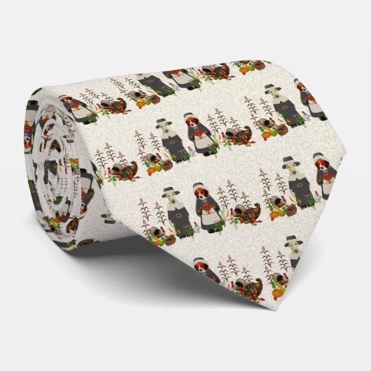 感謝祭犬 ネクタイ (ロール)