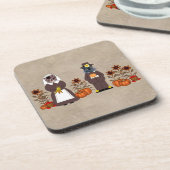 感謝祭猫 コースター (左側)