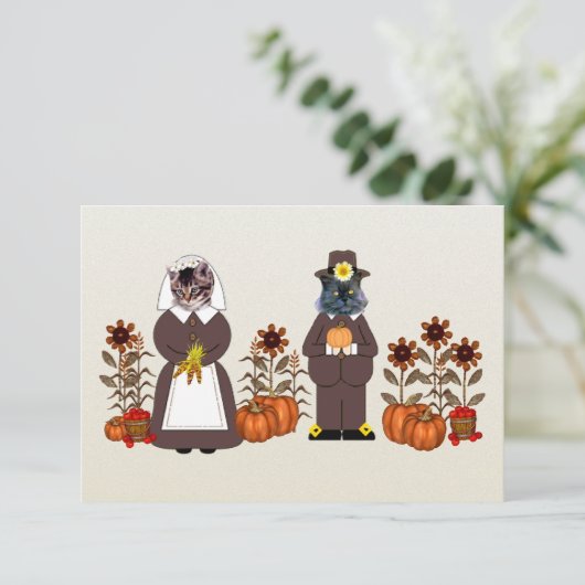 感謝祭猫 招待状 (スタンド正面)