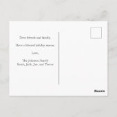 感謝祭生まれたばかりの写真秋ベビー発表 ポストカード (裏面)