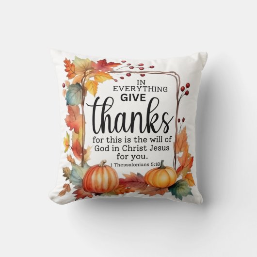 感謝祭祈りの言葉 クッション (正面)