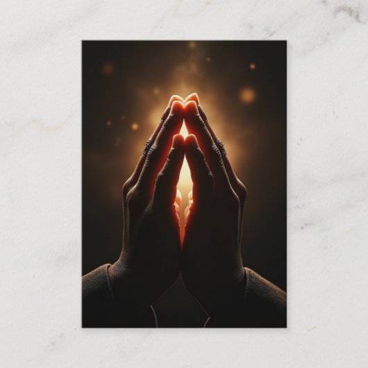 感謝祭祈りの言葉 – フィリップ4:6-7 KJVカード 名刺 (正面)