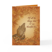 感謝祭祈カードの手