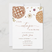 感謝祭秋かわいこちゃんパイベイビーシャワー招待状 招待状 (正面)