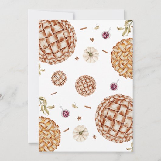 感謝祭秋かわいこちゃんパイベイビーシャワー招待状 招待状