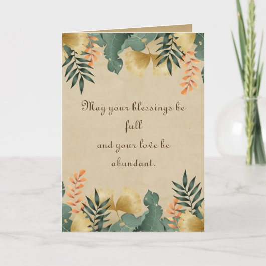 感謝祭秋の秋ヴィンテージカード カード (正面)