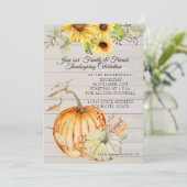 感謝祭秋ひまわり葉nウッドカボチャ 招待状 (スタンド正面)