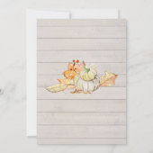 感謝祭秋ひまわり葉nウッドカボチャ 招待状 (裏面)