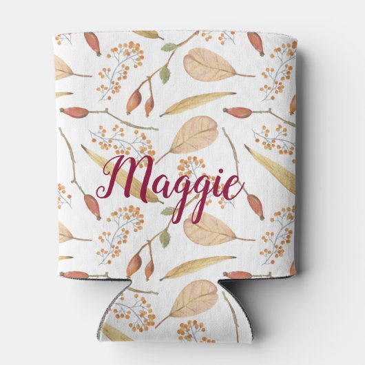 感謝祭秋ウッドランドパターン 缶クーラー (裏面)