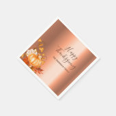 感謝祭秋カボチャの収穫銅 スタンダードカクテルナプキン (角)